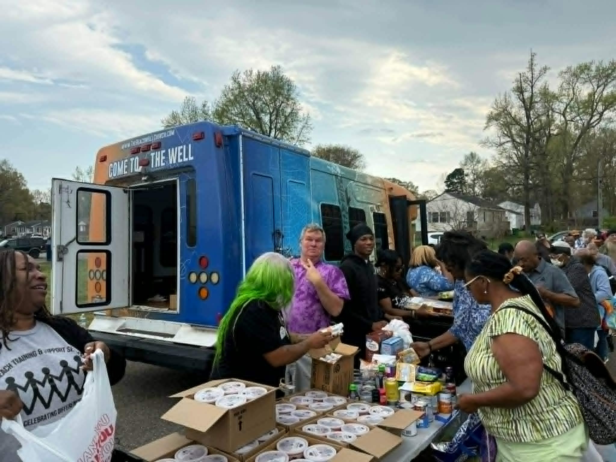 Come to the Well mobile outreach truck at an Earthly Angels community event